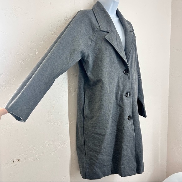 EVERLANE The Dream Coat Ponte Knit Oversized Gray Jacket Size M - Picture 4 of 13